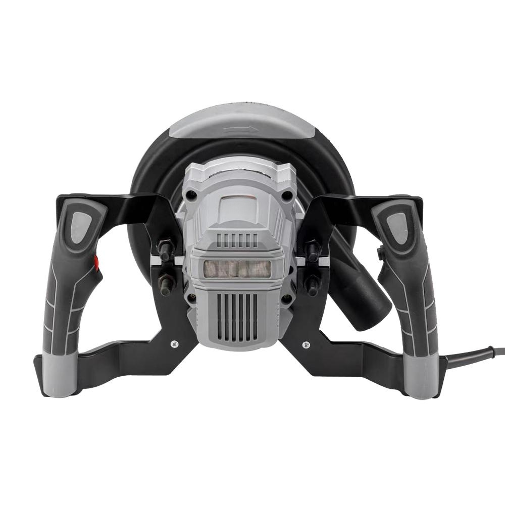 1 Gray-black handheld drywall sander rear view