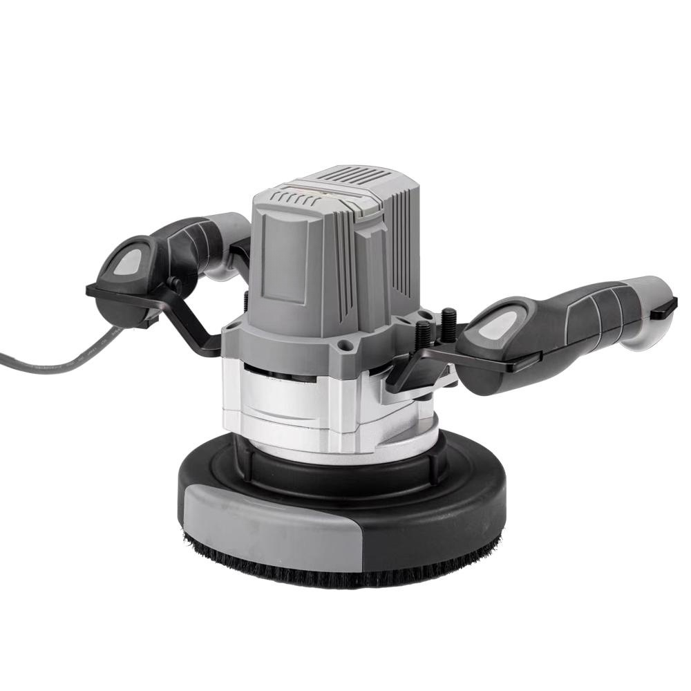2 Gray-black handheld drywall sander front side view