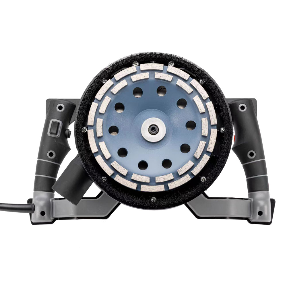 3 Gray-black handheld drywall sander sanding pad bottom view