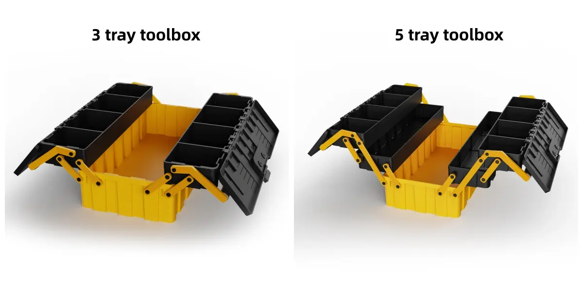 3-tray vs 5-tray toolboxes for different user requirements