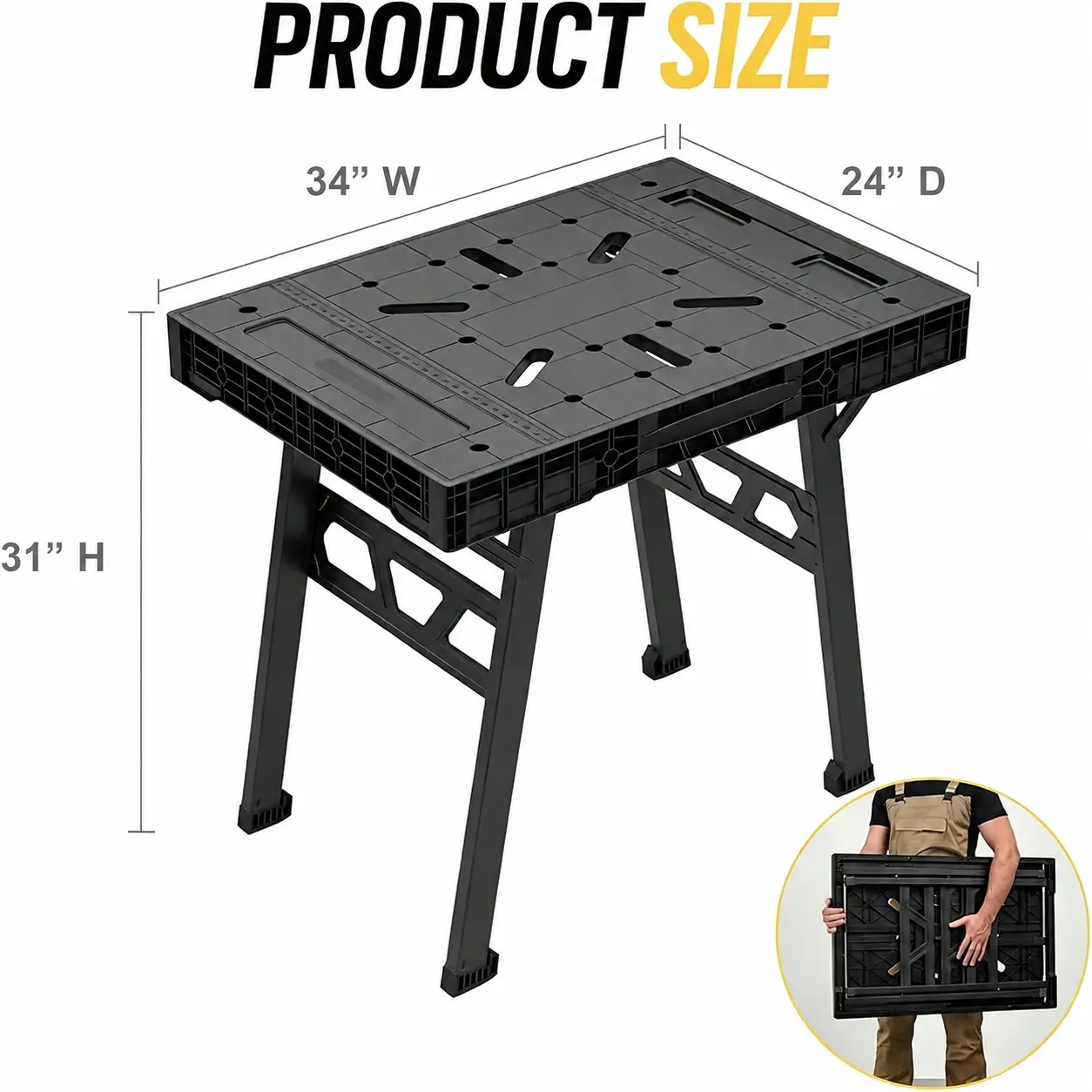 folding workbench space saving design