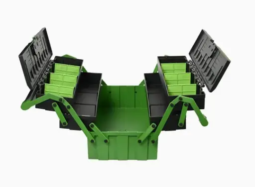 cantilever portable toolbox with multi-level trays