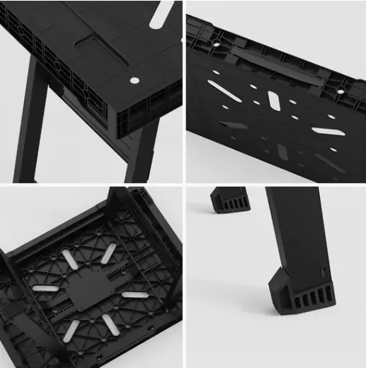folding workbench frame and locking structure