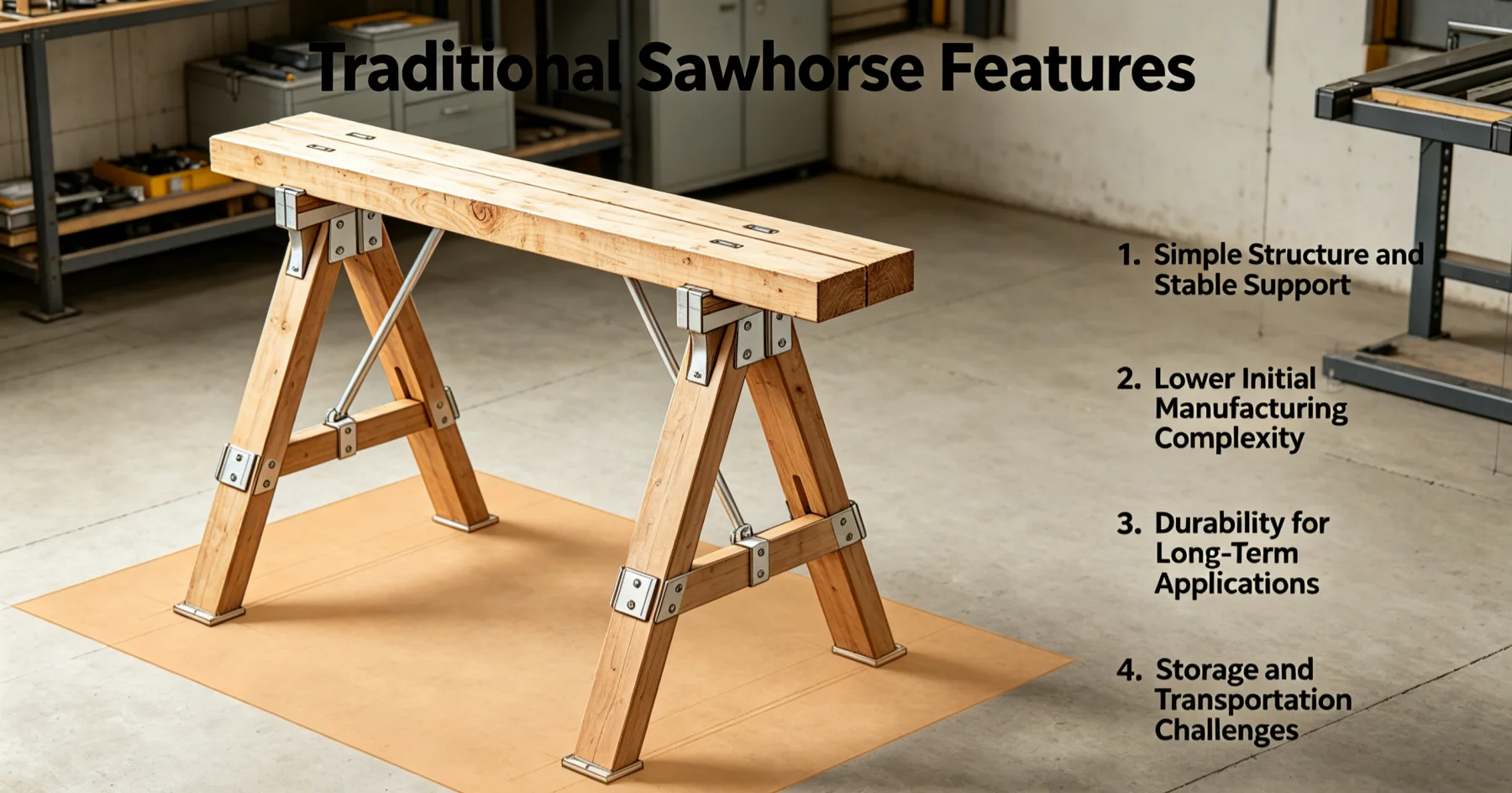 traditional sawhorse fixed structure design