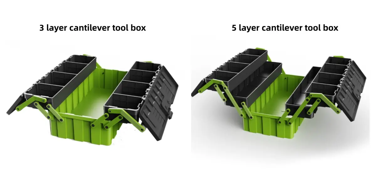 3 layer and 5 layer cantilever tool box