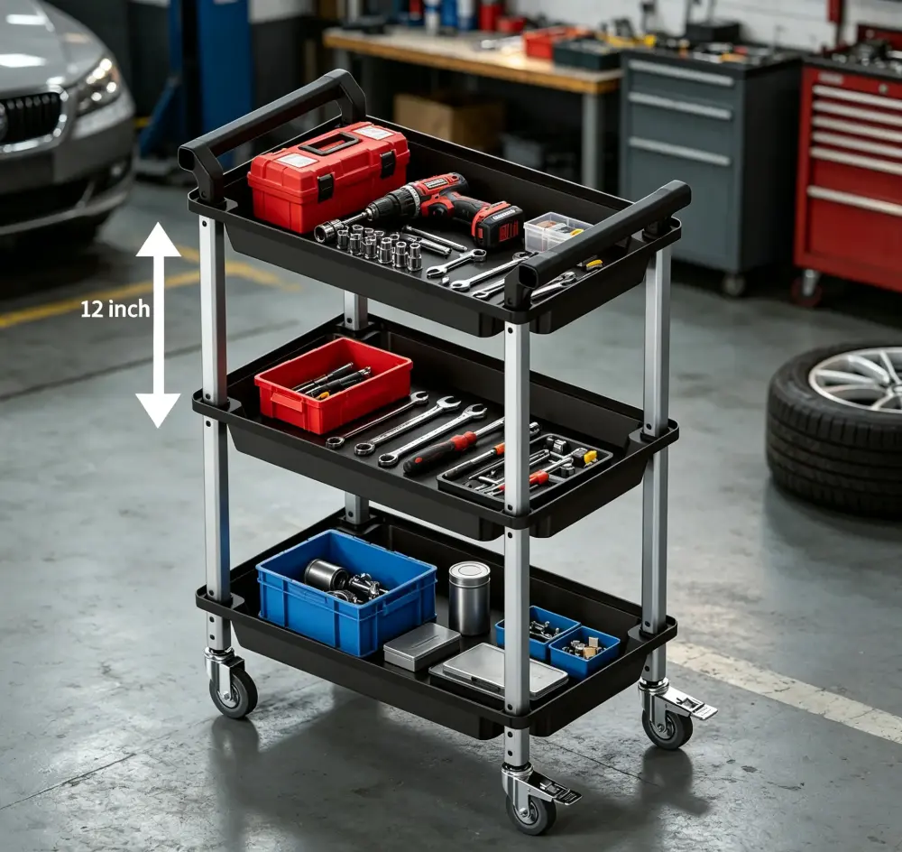 3 shelf rolling cart shelf clearance