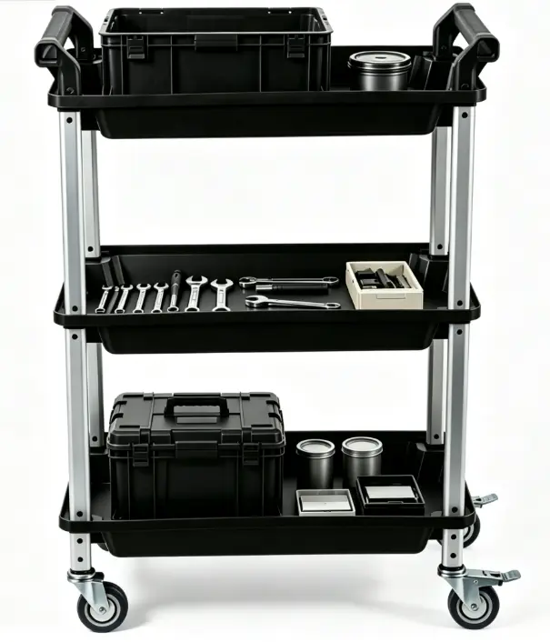 3 shelf rolling cart load distribution
