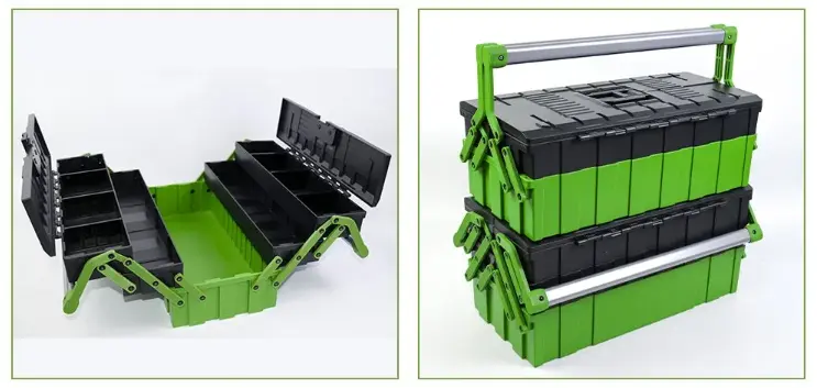 Empty and loaded hand-held toolbox balance comparison