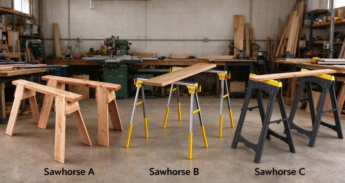 comparing different folding sawhorse supplier products