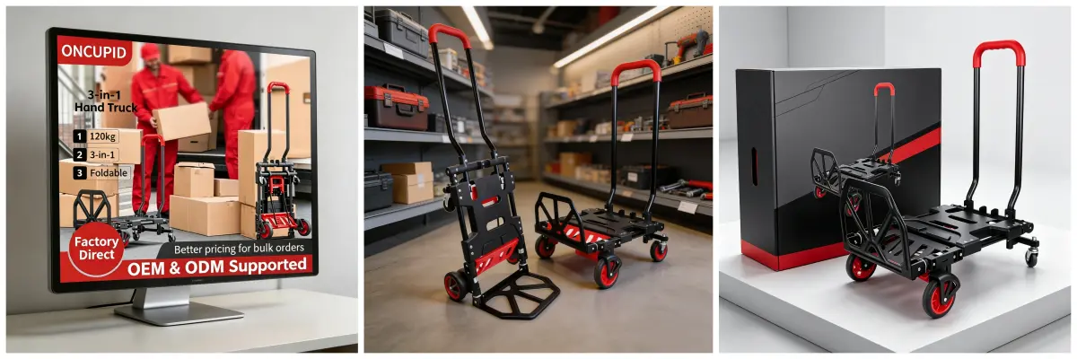 convertible hand cart retail merchandising concept