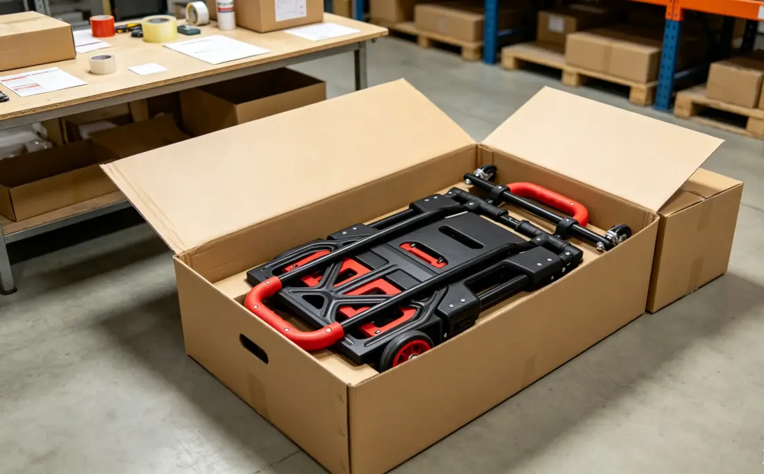 foldable hand truck dolly packaging for shipment