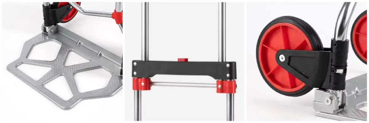 folding mechanism of a portable hand truck