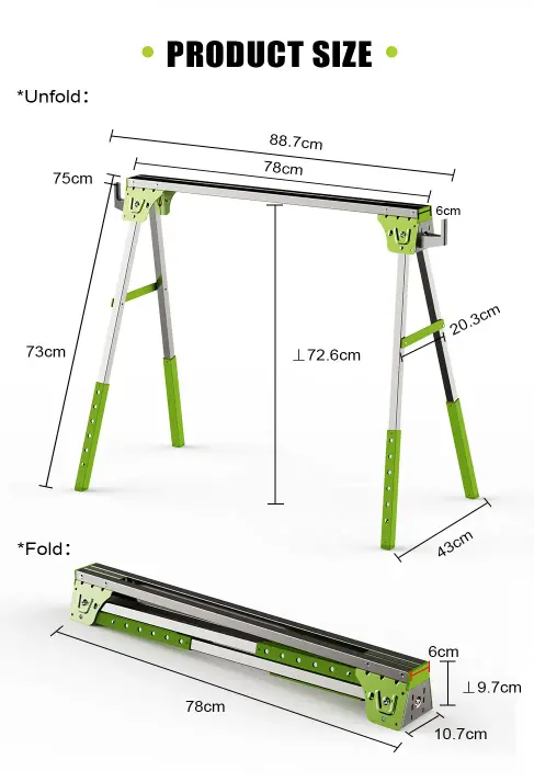 folding sawhorse dimensions for supplier comparison