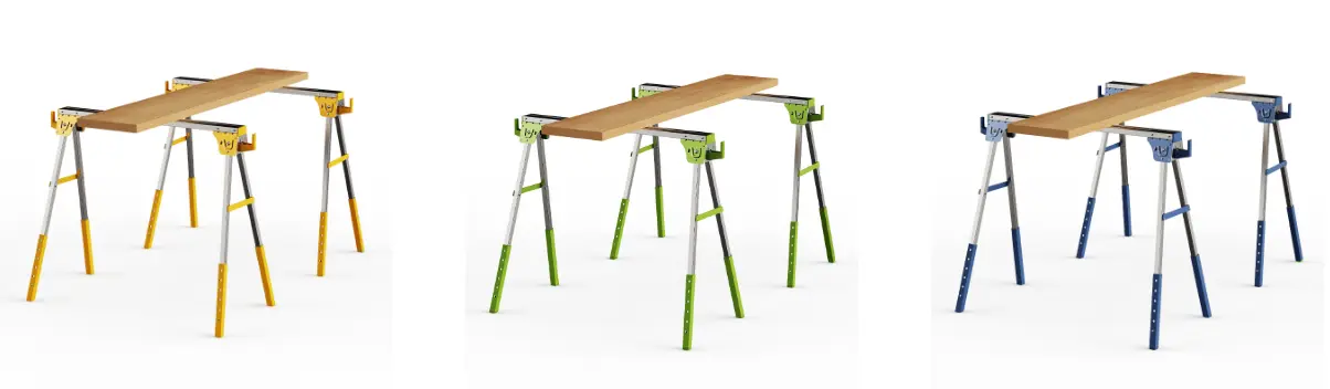 Folding sawhorse by Jingyan Tools