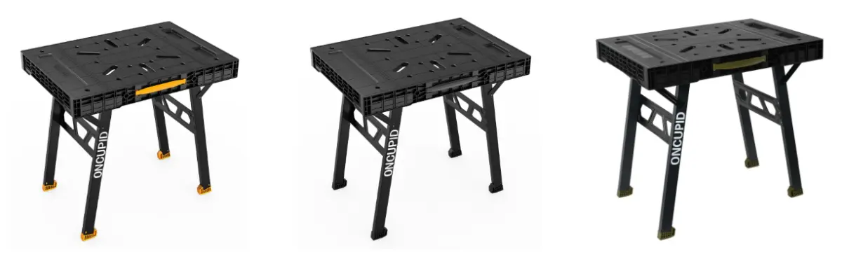 Jingyan Tools folding workbench with PP tabletop and metal frame