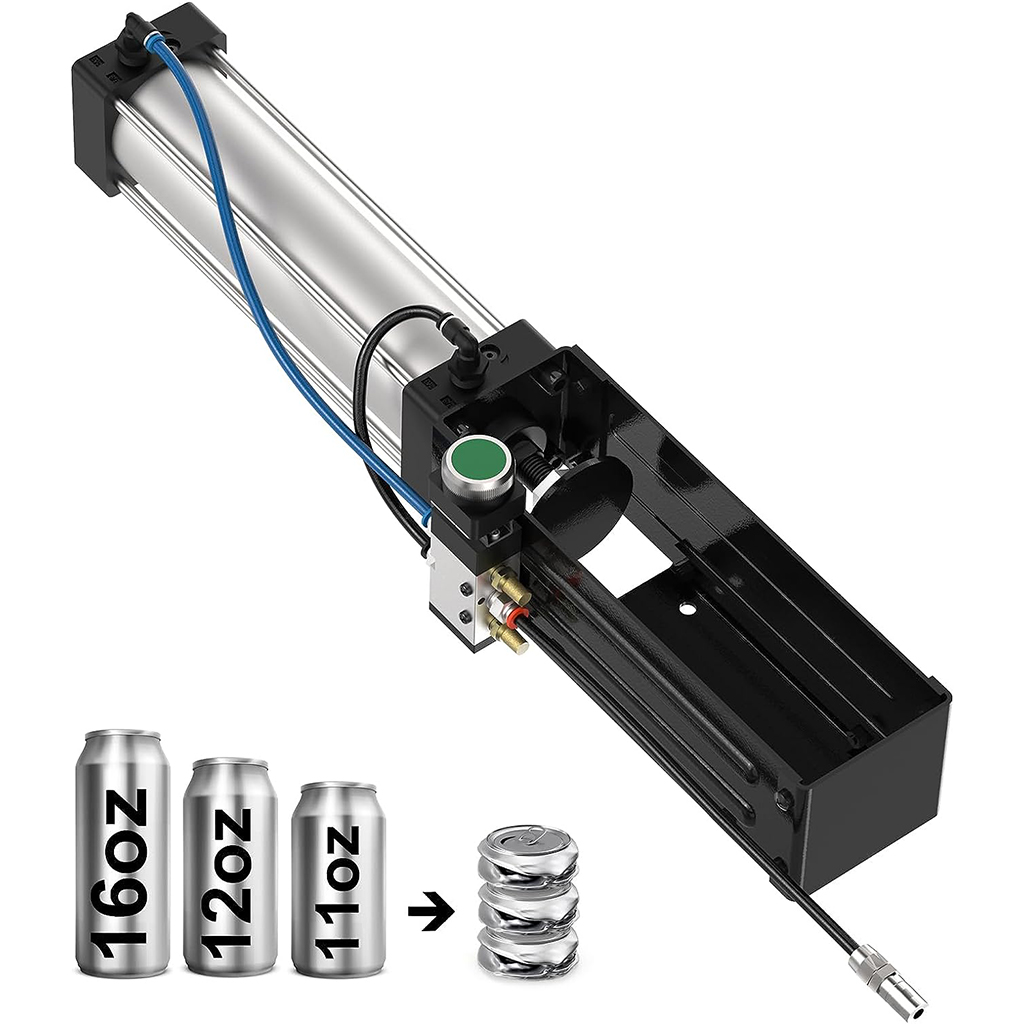 Pneumatic Can Crusher Soda Beer Cans and Bottles Recycle