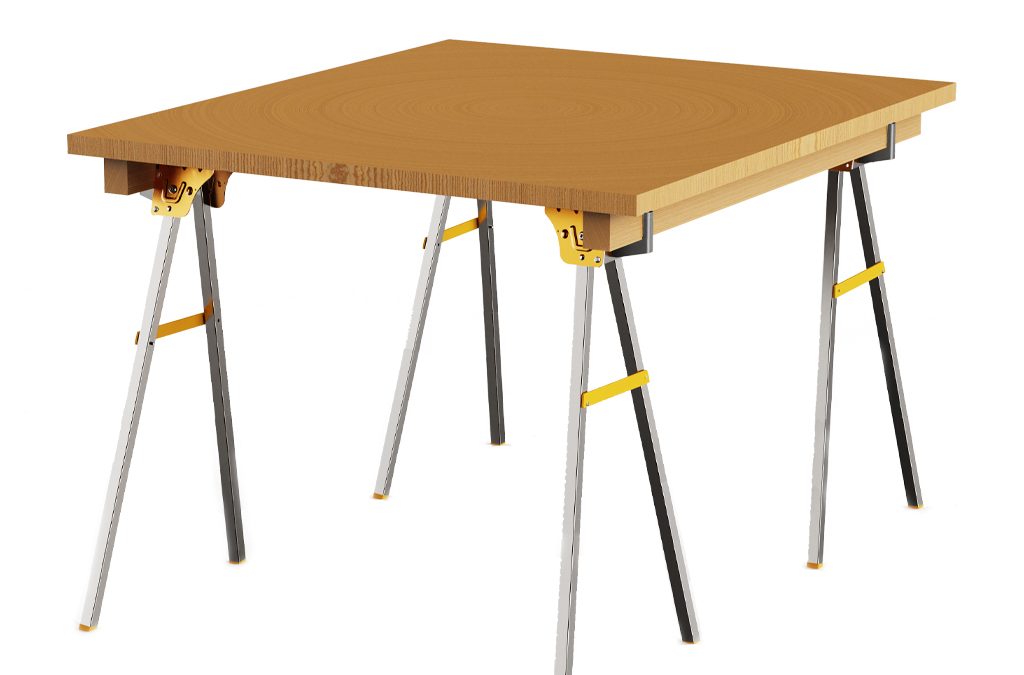 Sawbuck Folding Sawhorse with High Quality Metal