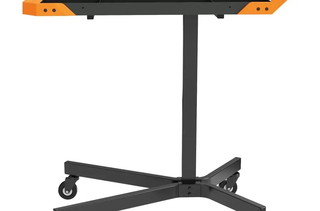 Heavy Duty Adjustable Height Mobile Work Table with Wheels
