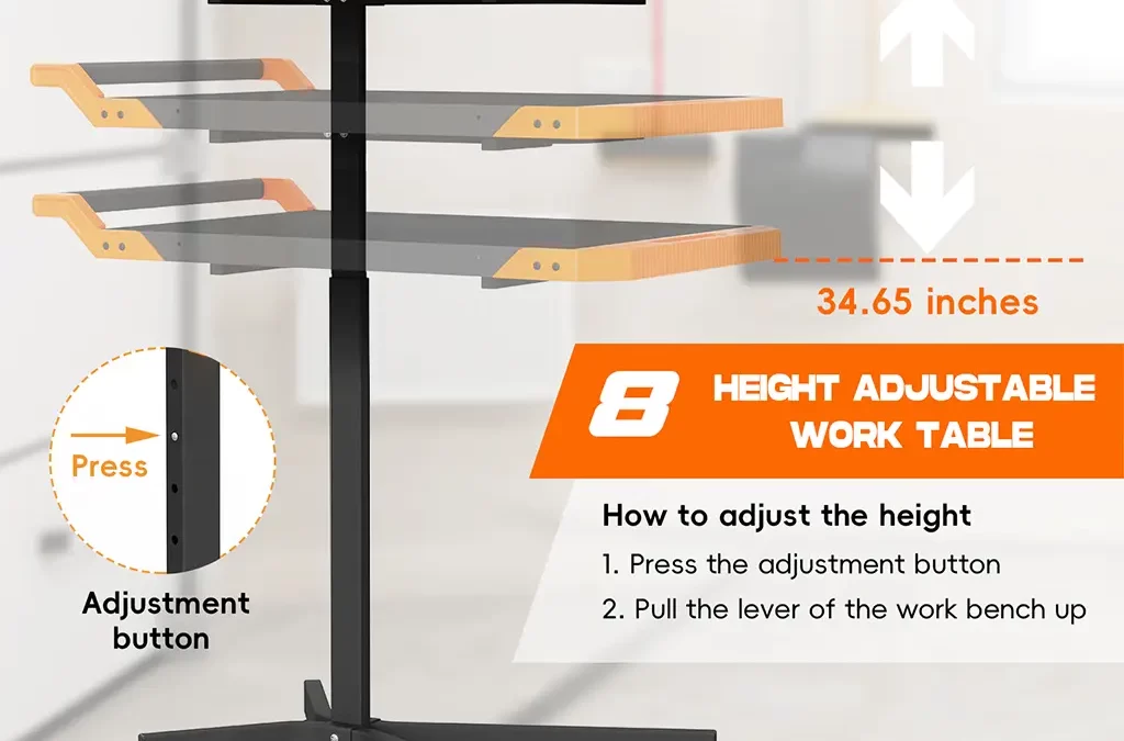 New Arrival: The Adjustable Height Mobile Work table