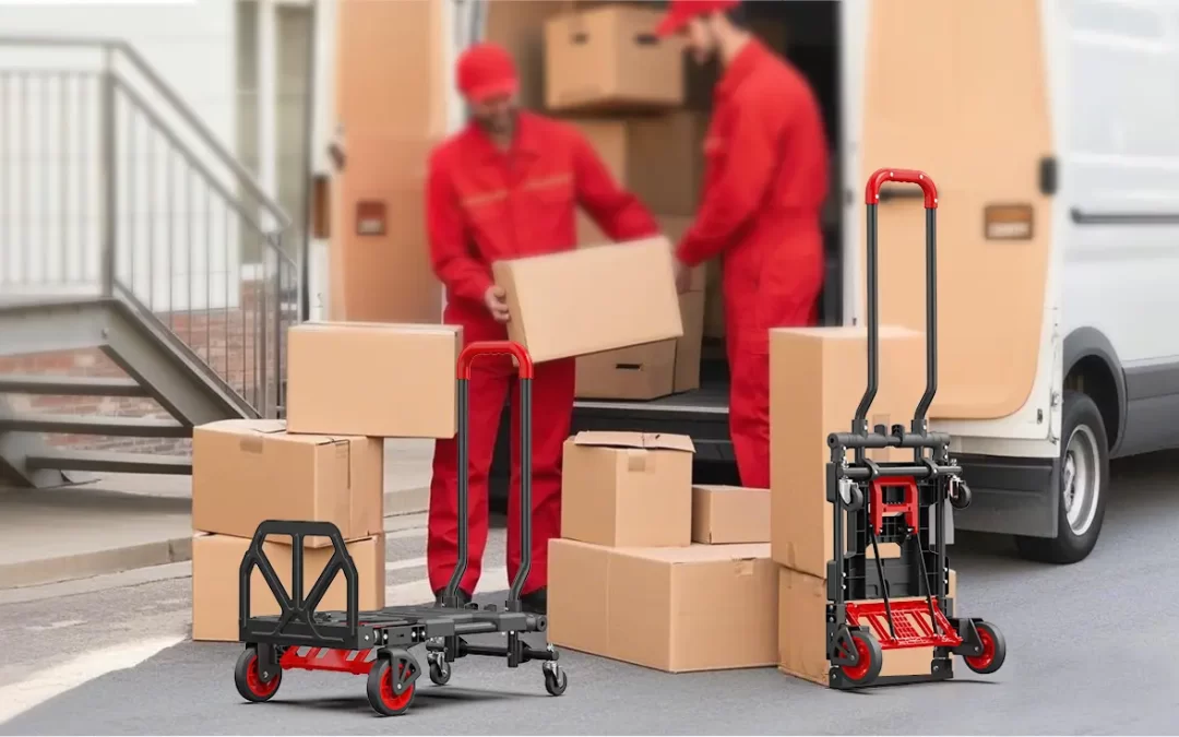3 in 1 convertible folding hand truck for warehouse material handling